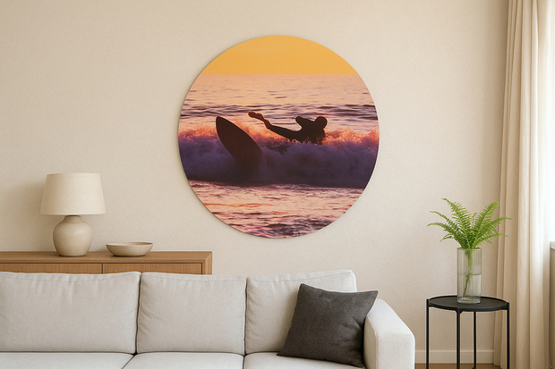 Foto op aluminium rond uitgesneden